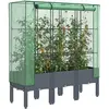 vidaXL Jardinière surélevée avec housse aspect rotin 120x40x140 cm