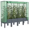 vidaXL Jardinière surélevée avec housse aspect rotin 160x40x140 cm