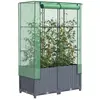 vidaXL Jardinière surélevée avec housse aspect rotin 80x40x138 cm