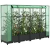 vidaXL Jardinière surélevée avec housse aspect rotin 160x40x123 cm