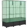 vidaXL Jardinière surélevée avec housse aspect rotin 120x40x138 cm