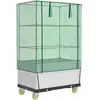 vidaXL Jardinière surélevée avec housse et roues aspect rotin