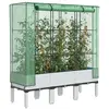 vidaXL Jardinière surélevée avec housse aspect rotin 120x40x140 cm