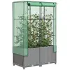 vidaXL Jardinière surélevée avec housse aspect rotin 80x40x138 cm