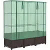 vidaXL Jardinière surélevée avec housse aspect rotin 120x40x138 cm