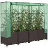 vidaXL Jardinière surélevée avec housse aspect rotin 160x40x138 cm