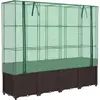 vidaXL Jardinière surélevée avec housse aspect rotin 160x40x153 cm