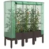vidaXL Jardinière surélevée avec housse aspect rotin 120x40x140 cm