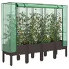 vidaXL Jardinière surélevée avec housse aspect rotin 160x40x140 cm