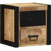 vidaXL Table de chevet 40x35x40 cm bois massif de manguier brut
