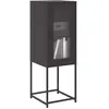 vidaXL Buffet noir 36x39x107 cm acier laminé à froid