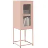 vidaXL Buffet rose 36x39x107 cm acier laminé à froid