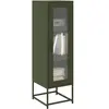 vidaXL Buffet haut vert olive 36x39x123 cm acier laminé à froid