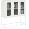 vidaXL Buffet blanc 100,5x39x107 cm acier laminé à froid