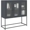 vidaXL Buffet anthracite 100,5x39x107 cm acier laminé à froid