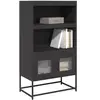 vidaXL Buffet haut noir 68x39x123 cm acier