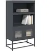 vidaXL Buffet haut anthracite 68x39x123 cm acier