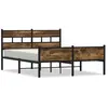 vidaXL Cadre de lit sans matelas chêne fumé 140x190 cm bois ingénierie