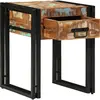 vidaXL Table d'appoint avec tiroir 40 x 40 x 50 cm Bois Recyclé Solide
