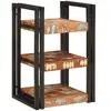 vidaXL Table de chevet 2 pcs Marron et noir Bois massif récupéré