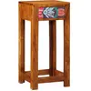 Support De Téléphone Vidaxl 35x35x75 Cm En Bois D'acacia Massif