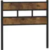 vidaXL Tête de lit chêne fumé 107 cm fer et bois d'ingénierie
