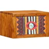 vidaXL Tables de chevet Marron, multicolore 35 x 30 x 22 cm