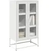 vidaXL Buffet haut blanc 68x39x123 cm acier