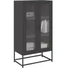vidaXL Buffet haut noir 68x39x123 cm acier