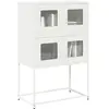 vidaXL Buffet haut blanc 68x39x107 cm acier