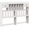 vidaXL Tête de lit avec rangement blanc 160 cm bois massif de pin