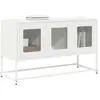 vidaXL Meuble TV blanc 100,5x39x60,5 cm acier laminé à froid