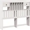 vidaXL Tête de lit avec rangement blanc 135 cm bois massif de pin