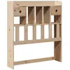 Tête de lit avec rangement 100 cm bois massif de pin Vidaxl Natural