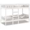 vidaXL Lit superposé Blanc 90x190 cm Bois de pin massif