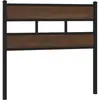 vidaXL Tête de lit chêne marron 75 cm acier et bois d'ingénierie