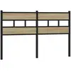 vidaXL Tête de lit chêne sonoma 135 cm fer et bois d’ingénierie