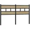 vidaXL Tête de lit chêne sonoma 140 cm fer et bois d’ingénierie