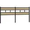 vidaXL Tête de lit chêne sonoma 180 cm fer et bois d’ingénierie