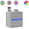 vidaXL Meuble TV mural avec LED sonoma gris 180x31x45 cm