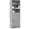vidaXL Buffet haut avec LED gris béton 69x32,5x200cm bois d ingénierie