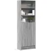 vidaXL Buffet haut LED sonoma gris 69x32,5x200 cm bois d’ingénierie