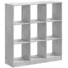 vidaXL Bibliothèque gris béton 102x32x108 cm bois d'ingénierie