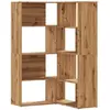 vidaXL Bibliothèque d'angle 4 niveaux chêne artisanal bois ingénierie