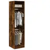 vidaXL Garde-robe chêne fumé 50x50x200 cm bois d'ingénierie