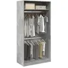 vidaXL Garde-robe Gris béton 100x50x200 cm Aggloméré