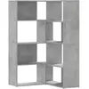 vidaXL Bibliothèque d'angle à 4 niveaux gris béton bois d'ingénierie