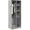 vidaXL Garde-robe gris béton 80x50x200 cm bois d'ingénierie