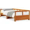 vidaXL Lit de jour sans matelas cire marron 80x200 cm bois pin massif