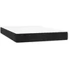 vidaXL Matelas de lit à ressorts ensachés noir 120x220x20 cm velours